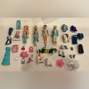 VINTAGE POLLY POCKET DOLLS & ACCESSORIES- ENTIRE LOT